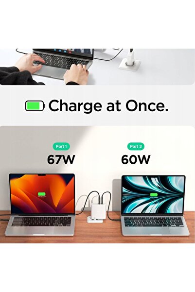 NO BRAND Spigen GAN-1402 140W 2x USB-C ArcStation Pro Încărcător de perete al...