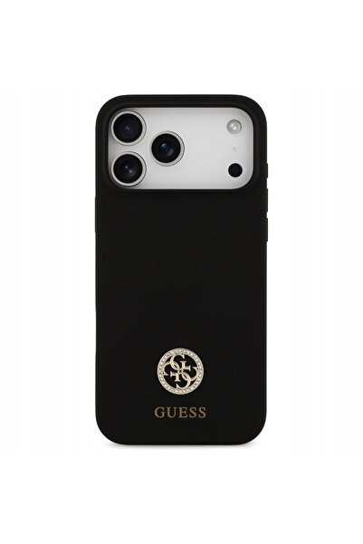 NO BRAND Husă pentru iPhone 17 Pro Max, Guess Silicone Logo Strass 4G, husă l...
