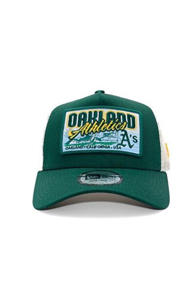 NEW ERA Șapcă de baseball cu patch MLB, tip trucker, Oakland Athletics, verde...