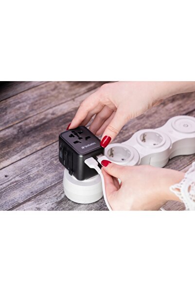 Verbatim Adaptor de călătorie UTA-01 global-global 2xUSB