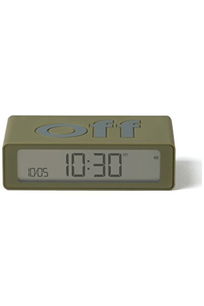 Lexon Flip Mini Budzik dwustronny khaki LR158K9