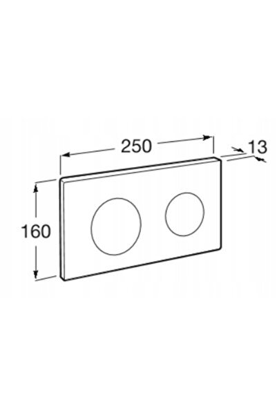 Roca PL10 ONE - Buton dublu alb mat A890189207