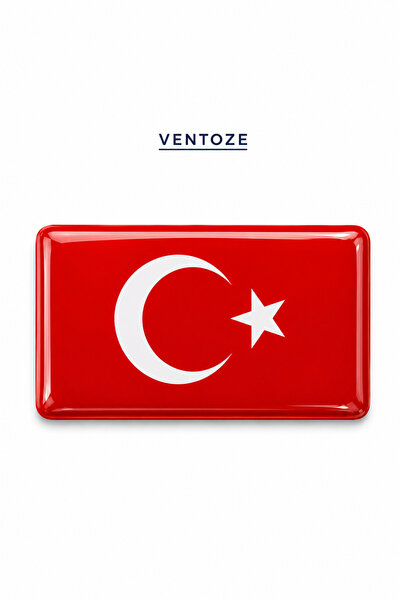 Ventoze Türk Bayrağı Damla Etiket 5,5x3 cm Epoksi 3D Sticker Araç Motosiklet ...