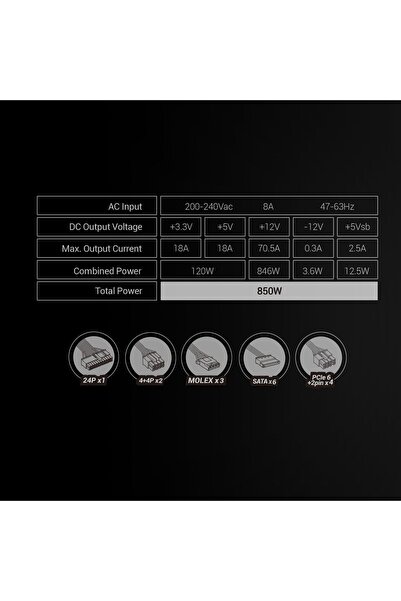 MARS GAMİNG Sursă de alimentare Tacens Mars MPB850SI 850 W 80 Plus Bronze