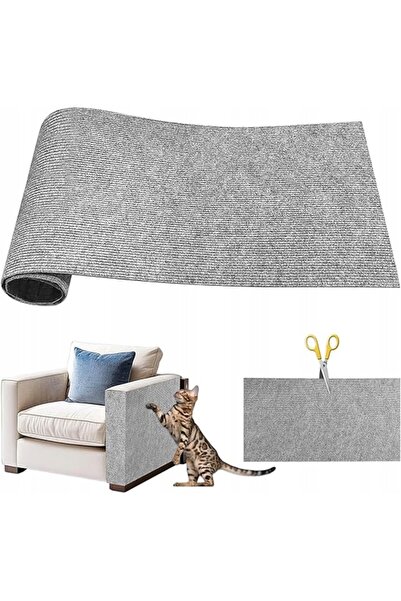 NO BRAND Zgârietoare autoadezivă pentru pisici 30x100 cm gri deschis zgârieto...