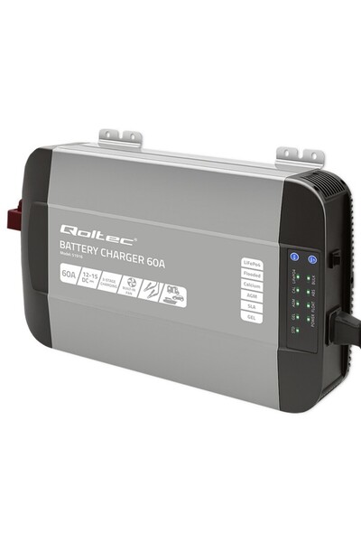 Qoltec Încărcător Monolith pentru baterii LiFePO4 AGM GEL SLA |   60A |   12V |