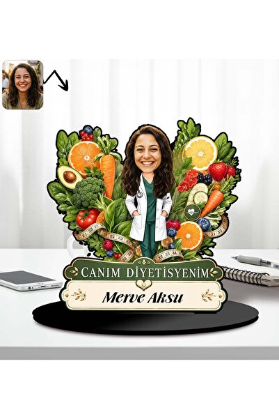 Bk Gift Kişiye Özel Kadın Diyetisyen Karikatürlü Biblo