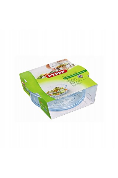 Pyrex Vas de sticlă pentru gătit la aburi, rezistent la căldură, 20cm 2L
