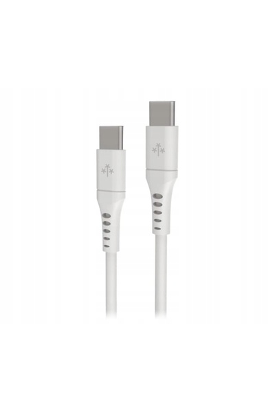 NO BRAND Cablu USB Hune USB-C la USB-C 3m Alb Zăpadă