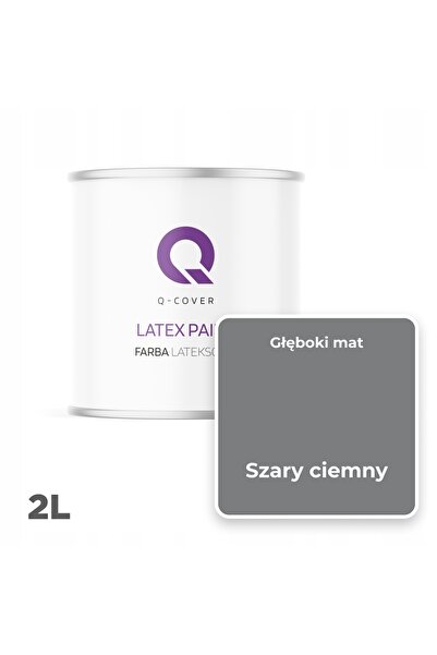 NO BRAND Vopsea latex pentru pereți, gri închis H1020, 2L, mată, producător.