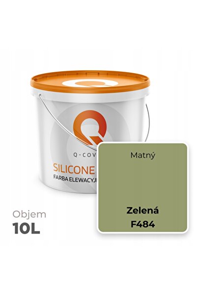 NO BRAND Vopsea pentru fațade siliconice, culoare verde F484, 10L, Producător