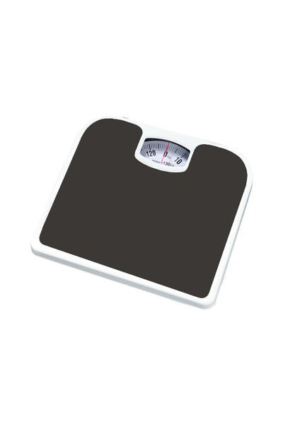 Floria Cântar de baie mecanic, greutate maximă 130kg, negru / ZLN1691