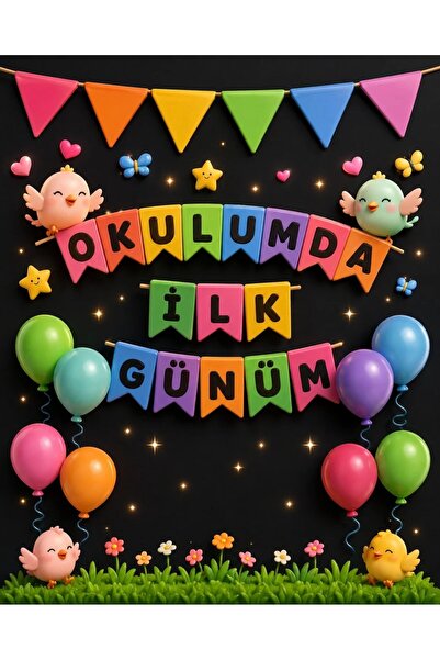 PROMISEBACKDROP2 150x200 cm, Okulumda İlk Günüm, Okul Etkinlik Kumaş Fon