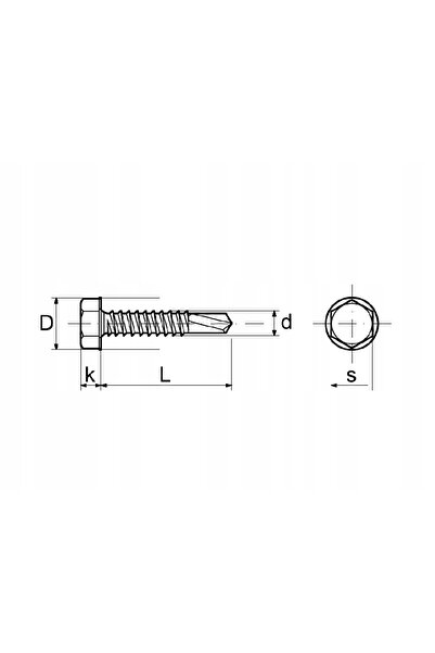 NO BRAND Șuruburi autofiletante 4.8x19, șuruburi autoperforante pentru tablă,...