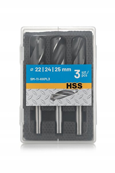 NO BRAND SMART365 22/24/25MM Set de 3 burghie metalice HSS