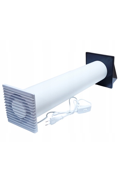 airRoxy Kit de ventilație ventilator extractor prin perete 100mm + CABLU CU Î...