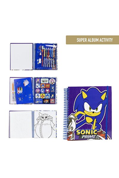 Sonic Album de activități și de colorat Super Prime cu markere, creioane cera...