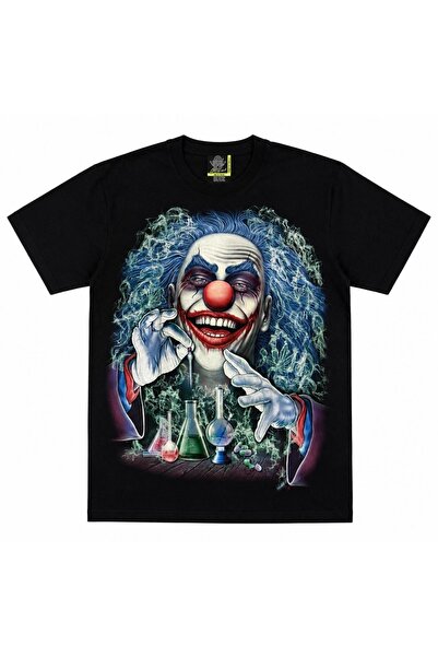 Generic Brand Men'S/Women's Black T-Shirt with 3D Print That Glows under Blac...