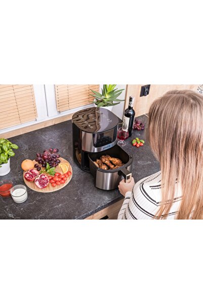 NO BRAND Friteuză fără ulei 4,5L/1400W Meniu polonez 7 programe