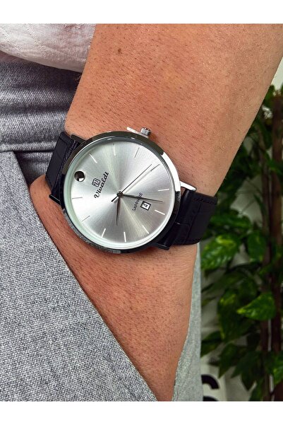 Arvens Vintage White Dial Black Men's Wristwatch Stainless Steel Case Leather...