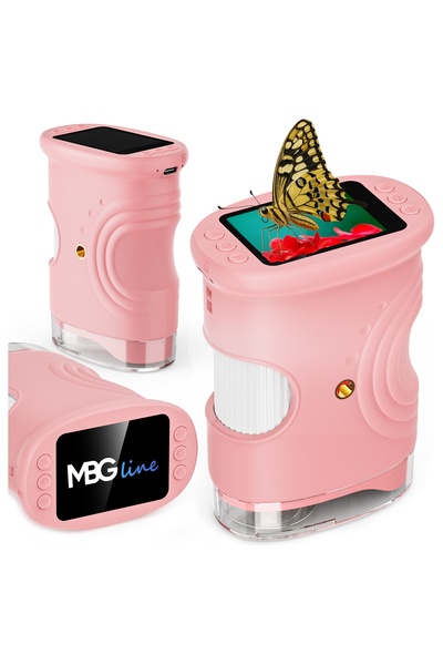 MBG line Microscop digital pentru copii, jucărie educativă, kit cu mărire de ...