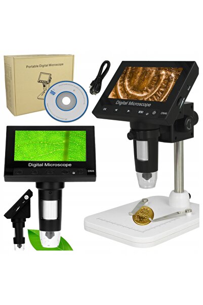 ALVO Microscop Digital x1000 Mărire Reglabilă Trepied USB LED Lupă LCD 4,3