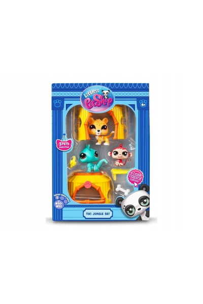 TM TOYS HASBRO LITTLEST PET SHOP SET SAFARI + 3 FIGURINE