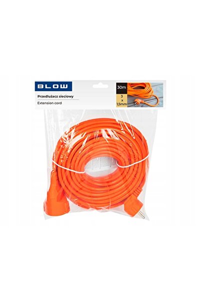 Blow PR-160 Cablu prelungitor de rețea cu 1 priză și împământare 30m (3x1.5mm)