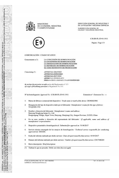 NO BRAND Far motocicletă LED complet pentru BMW F800GS F700 F650, cu omologar...