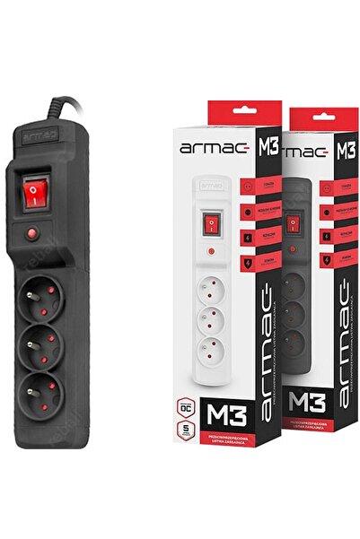 NO BRAND Prelungitor cu protecție la supratensiune, 3 prize, ARCON M3, 1,5m
