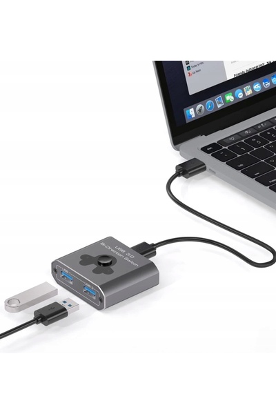 Spacetronik Splitter USB 3.0 5GB/S Bidirecțional 2 porturi Rapid