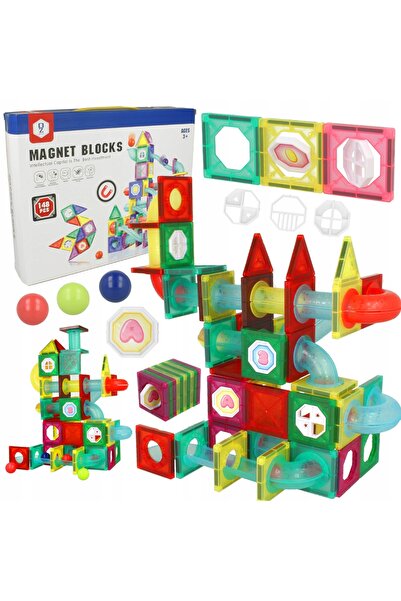 NO BRAND BLOCURI MAGNETICE PENTRU COPII 3D EDUCATIVE – CIRCUIT DE BILE ȘI TOB...
