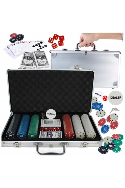 NO BRAND SET DE POKER CĂRȚI DE JOC 300 JETE 2 PACHETE DE CĂRȚI CUTIE PENTRU Z...