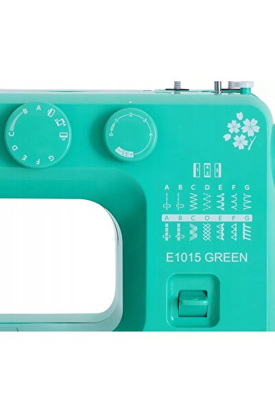NO BRAND JANOME JUNO E1015 verde mașină de cusut puternică + gratuit + manual