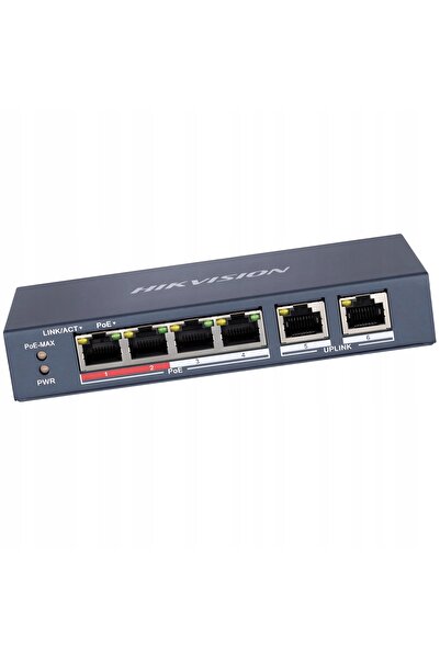 Hikvision Switch PoE DS-3E0106P-E/M pentru camere IP