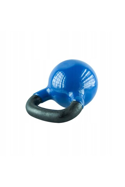 HMS Kettlebell din vinil 6 kg, albastru, bilă lestată pentru antrenament de f...