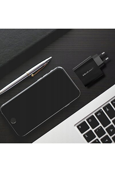 Qoltec Încărcător super rapid PD 90W 5-20V 2.4-4.35A 1xUSB tip C 1xUSB A