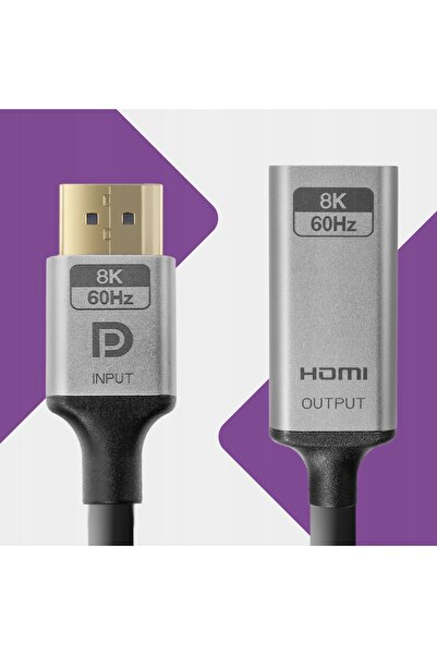 Spacetronik Adaptor Convertor DP HDMI 8K 60Hz Conector KDH-SPA002 20cm