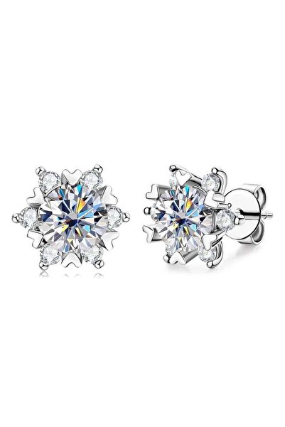 Choice 0.5ct TY 925 Sterling Silver Moissanite Women's Stud Earrings 0.5/1CT ...