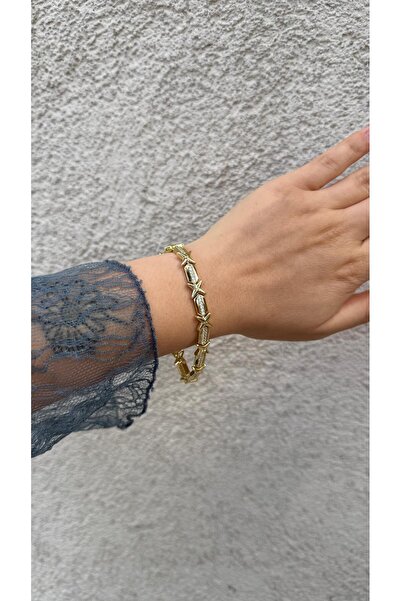 Generic Brand Xuping Premium Stone Detailed Gold Bracelet