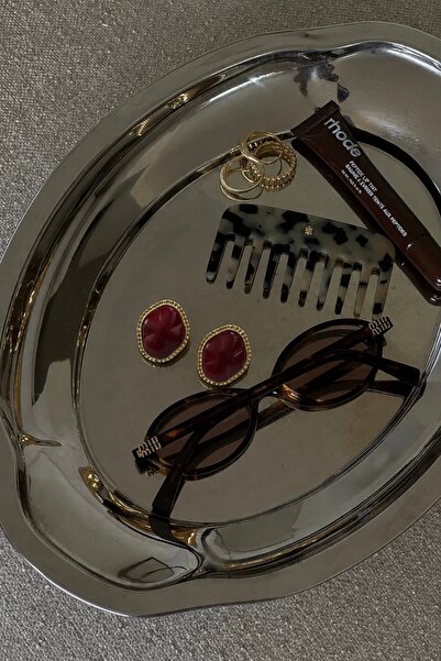 Lavian Accessories Bordo Detaylı Gold Kipe