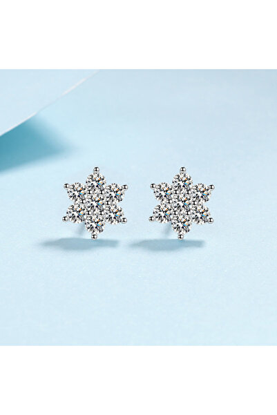 Choice white Moissanite 925 Sterling Silver Star Shining Women's Stud Earring...