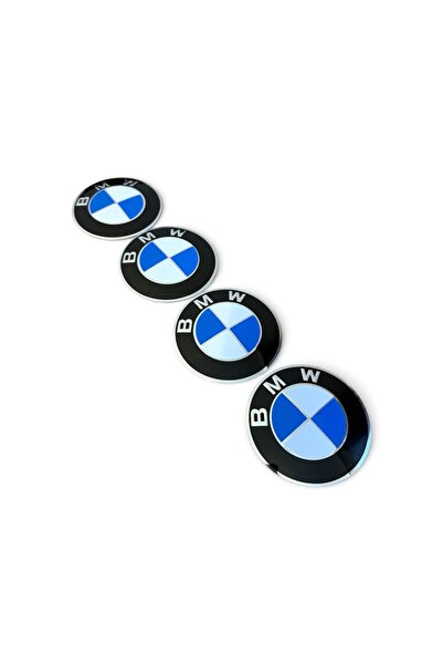 İKTUNING BMW 65 MM ALÜMİNYUM 4 ADET JANT GÖBEK KAPAK LOGOSU AMBLEM SETİ