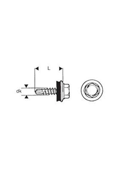 Etanco Șurub autoforant 4.8x20MM RAL 9006 - 5.0 STO - WSB 20 9006G
