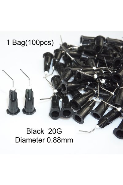 Choice black 100pcs 100pcs Needle Tips Dentistry Resin Acid Reagent Delievery...