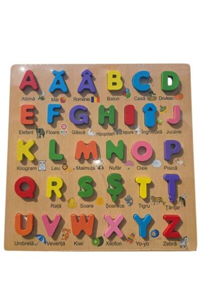 PlayFun Puzzle Lemn - Jucarie Montessori din Lemn pentru Copii, Dezvolta Logi...