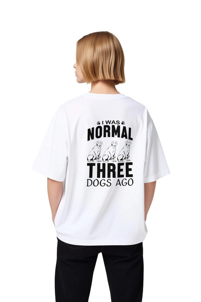 PayBuy Women's Oversize Dog Print T-Shirt Humorous Slogan Short Sleeve Relaxe...