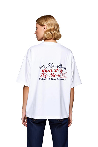 PayBuy Women's Oversize T-Shirt 100% Cotton Printed Potential Theme Short Sle...