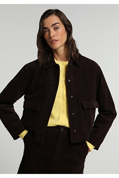 Colin's Fashion Fit Women's Brown Jacket with Snap Fasteners and Lining