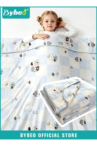 BYBEO Lightweight Baby Quilt, Soft Toddler Blankets, Kids Cooling Silk Summer...